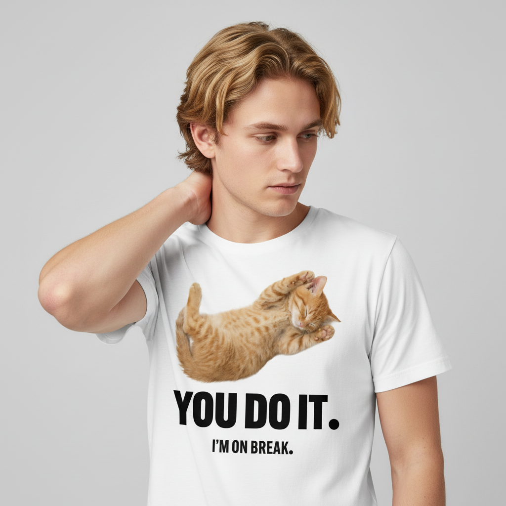 You Do It I'm On Break Cat T-Shirt